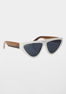 Off-White Men's Gustav Logo-Bridge Contemporary Sunglasses