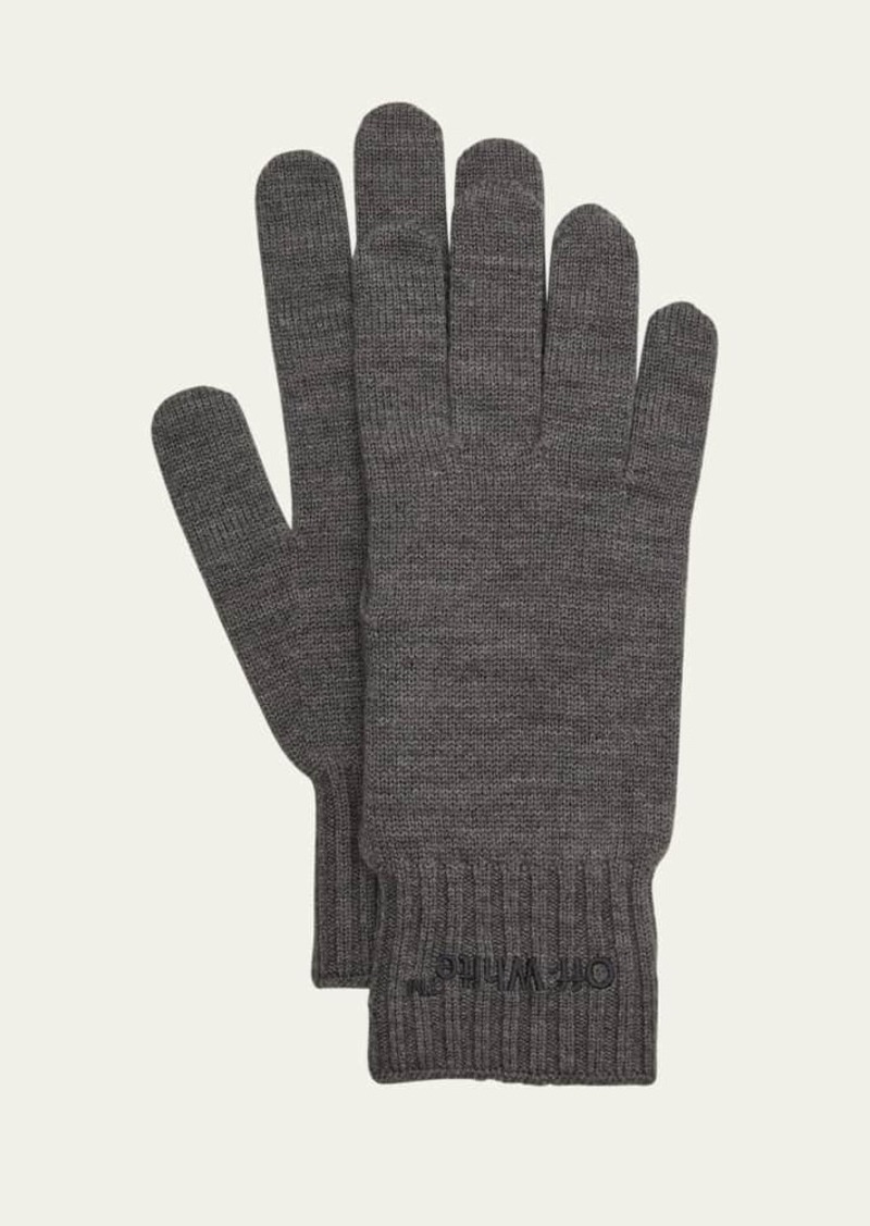 Off-White Men's Helvet Knit Gloves