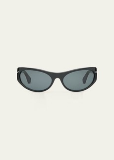 Off-White Men's Napoli Acetate Wrap Sunglasses