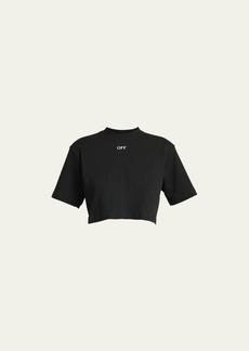Off-White Off Stamp Rib Cropped Tee