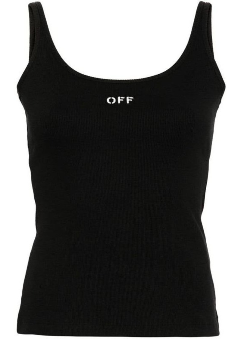 OFF-WHITE Off Stamp ribbed-knit tank top