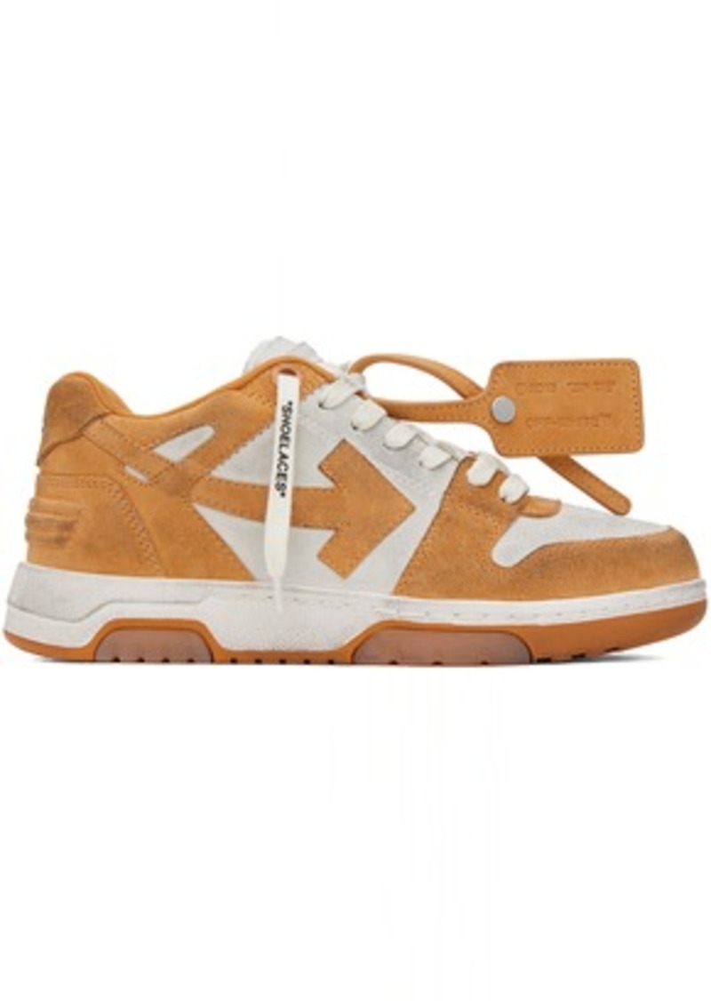 Off-White Orange & White Out Of Office Vintage Sneakers