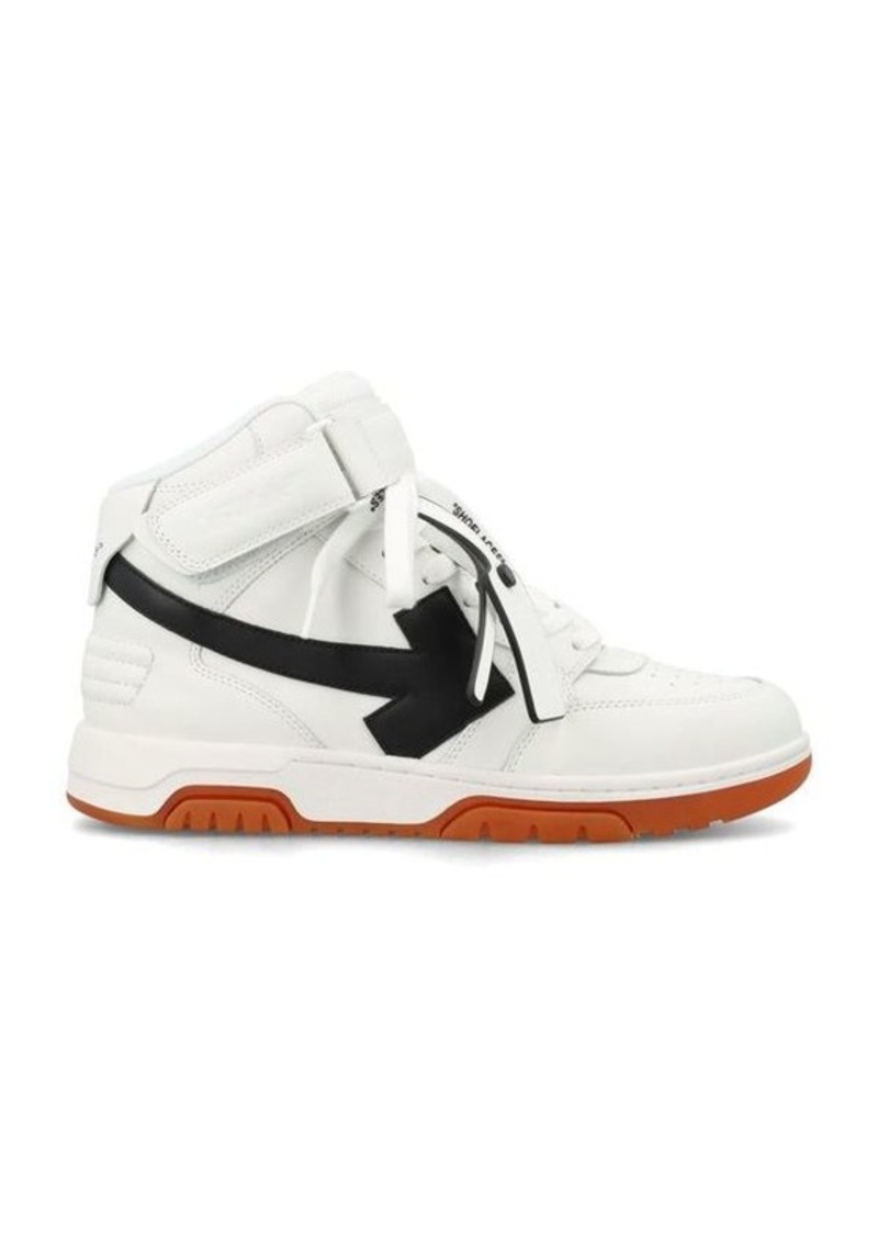 OFF-WHITE Out Of Office mid-top calf leather sneakers