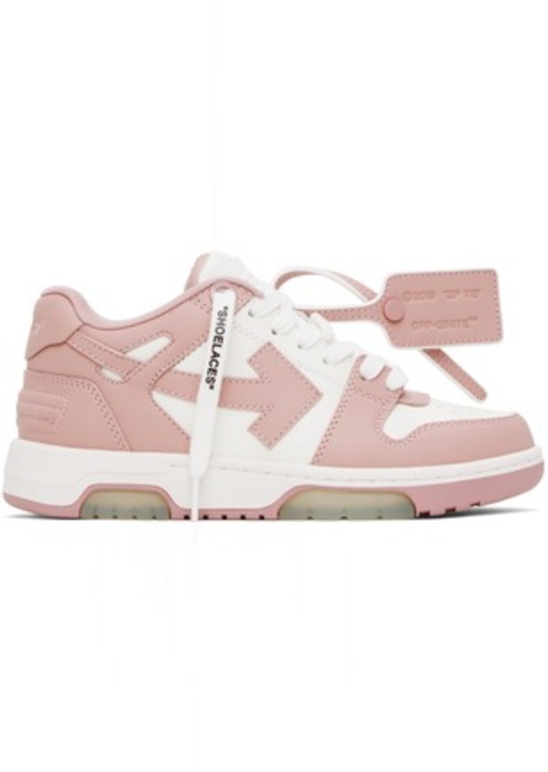 Off-White Pink & White Out Of Office Sneakers