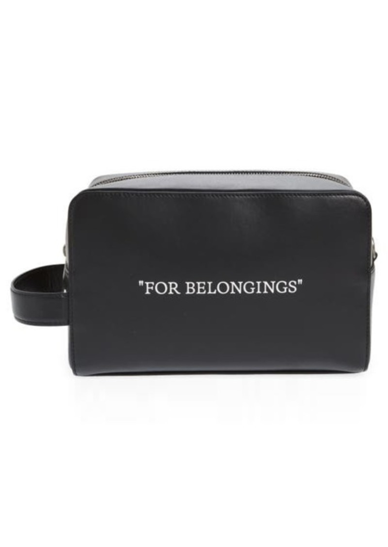 Off-White Quote Bookish Leather Pouch