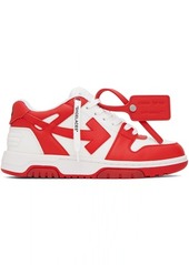 Off-White Red & White Out Of Office Sneakers