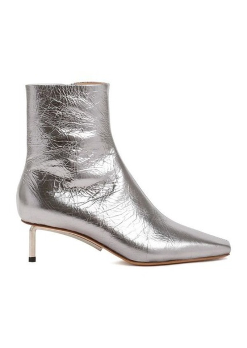 OFF-WHITE  SILVER ALLEN METAL ANKLE BOOTS SHOES