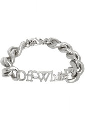 Off-White Silver Logo Chain Bracelet