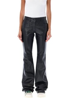 OFF-WHITE Slim flared leather pants