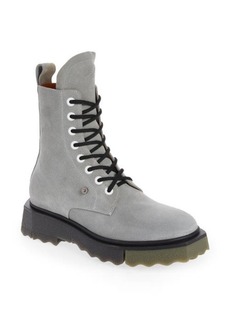Off-White Sponge Sole Combat Boot in Sand Black at Nordstrom