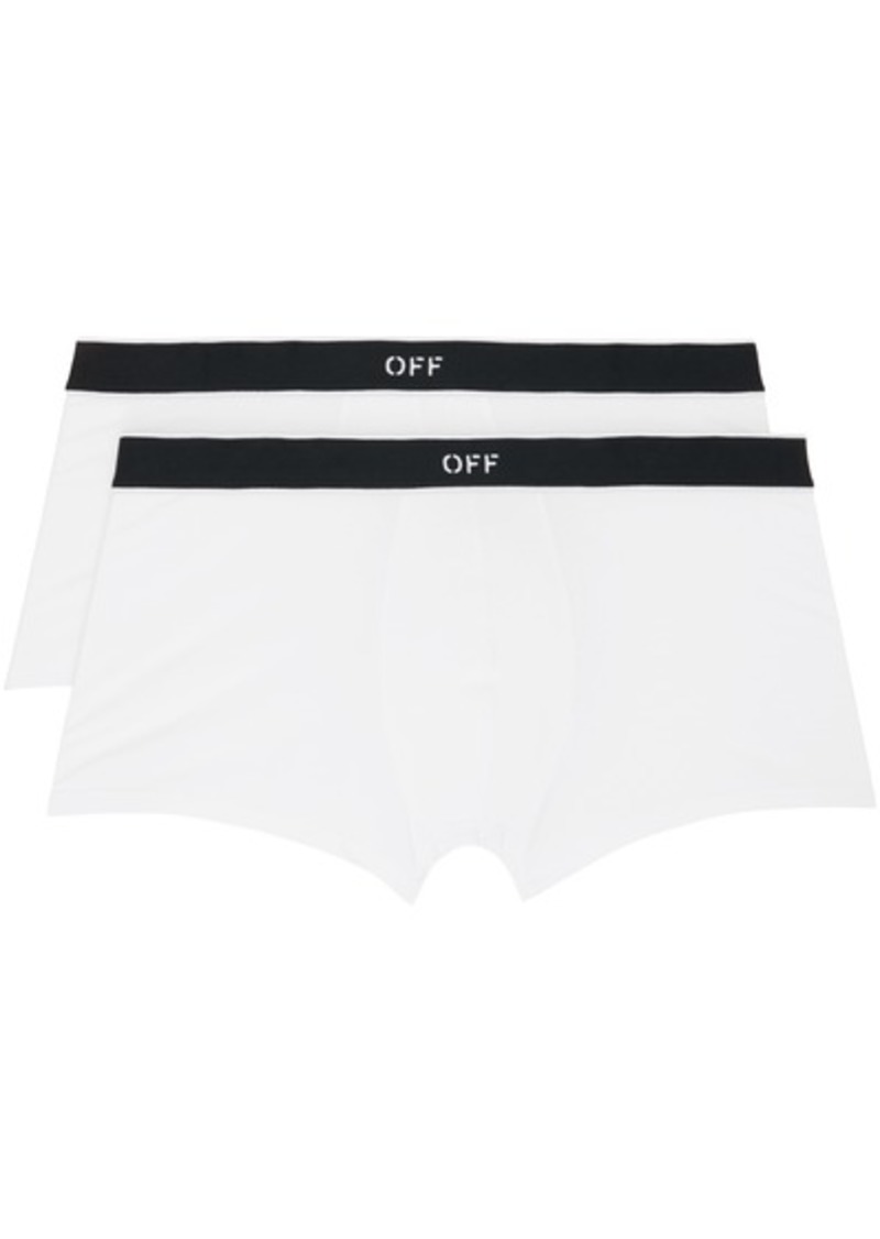 Off-White Two-Pack White Off-Stamp Boxers