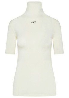 OFF-WHITE Viscose cream turtleneck sweater