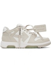 Off-White White & Beige Out Of Office Sneakers