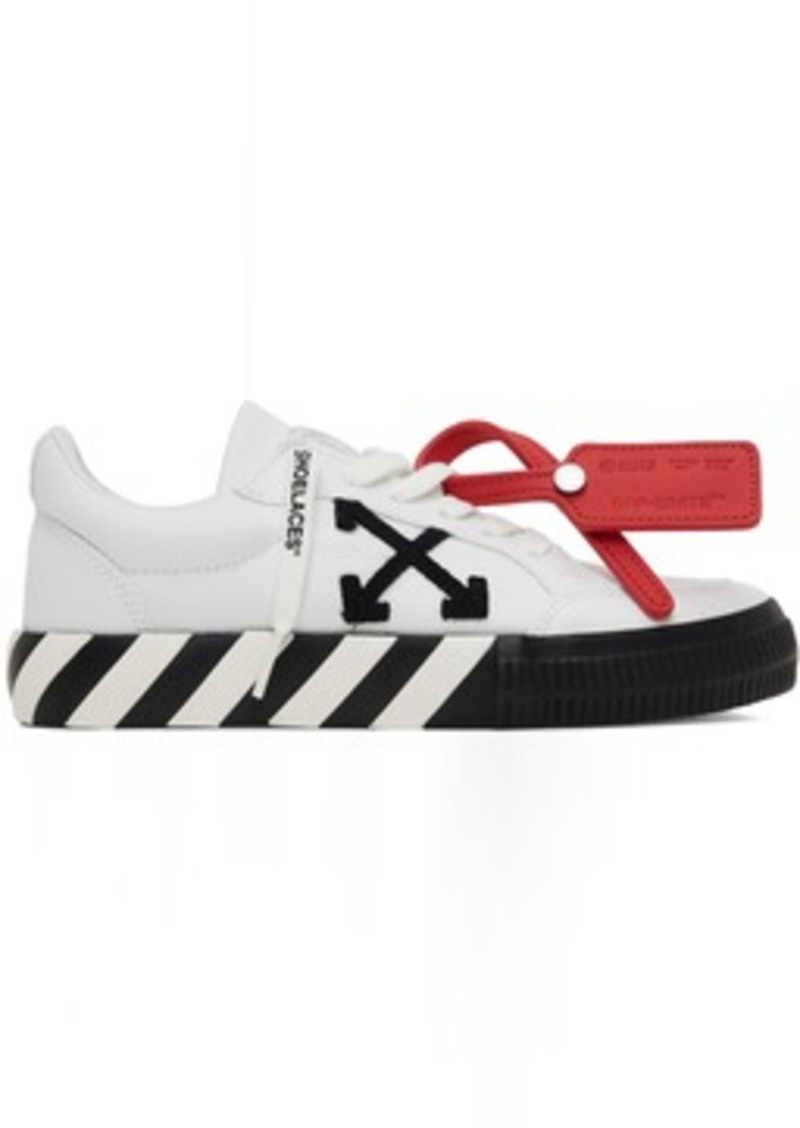 Off-White White & Black Vulcanized Low Sneakers