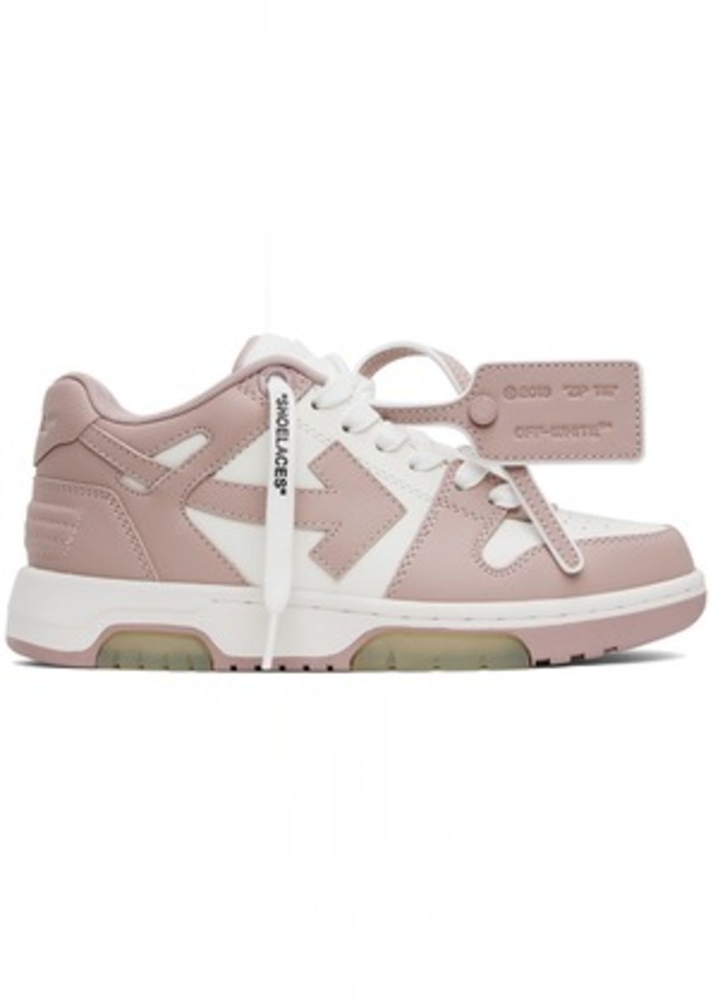 Off-White White & Pink Out Of Office Sneakers