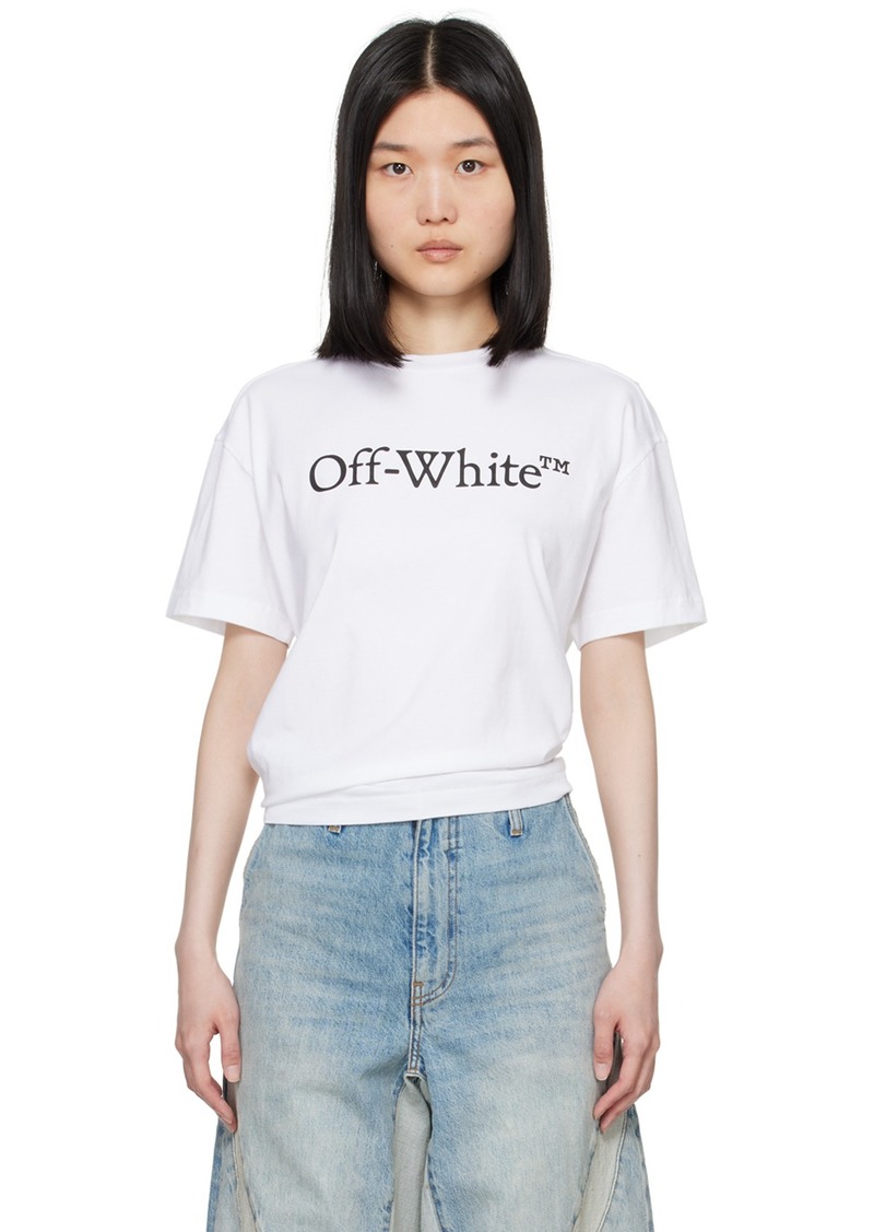 Off-White White Big Bookish Skate T-Shirt