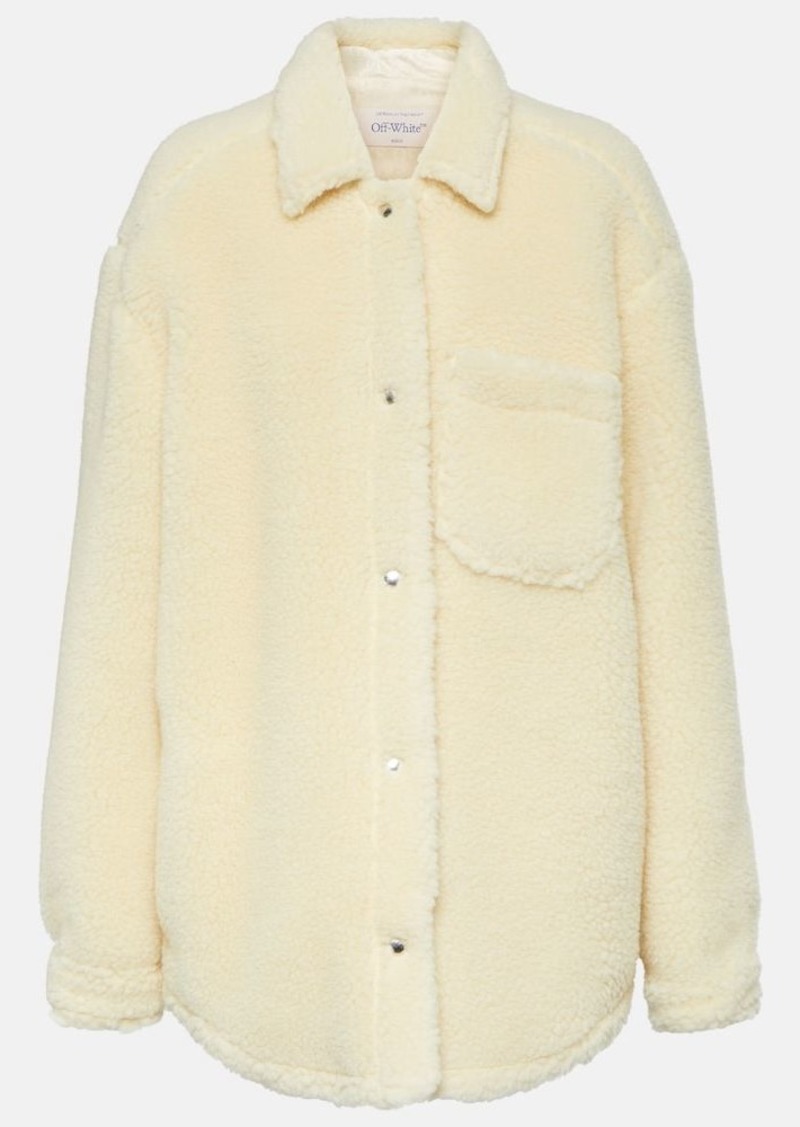 Off-White Wool-blend teddy shirt jacket