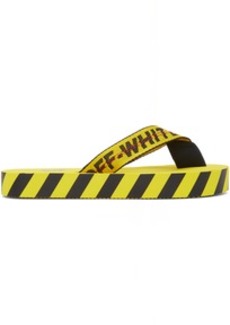 Off-White Yellow & Black Industrial Flip Flops