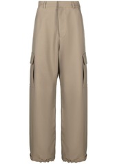 Off-White Ow Emb Drill wide-leg cargo trousers