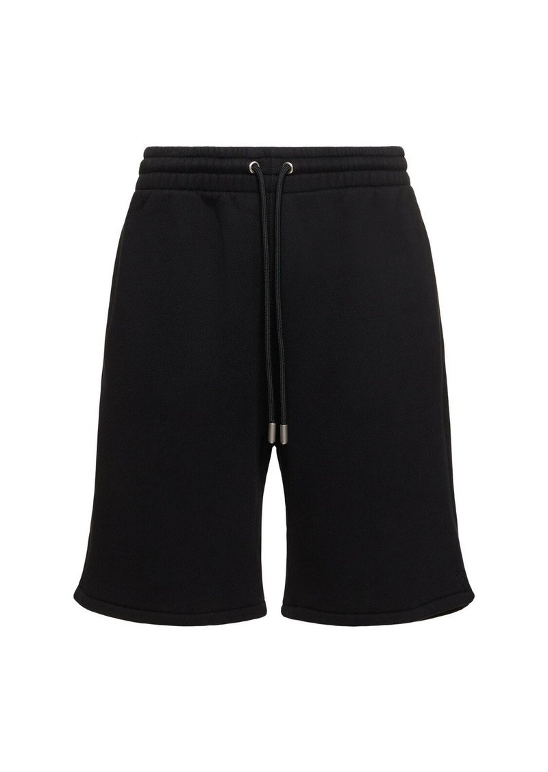 Off-White Ow Embroidery Cotton Skate Sweat Shorts
