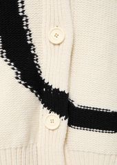 Off-White Ow Maxi Logo Wool Cardigan