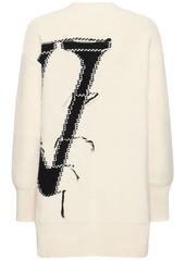 Off-White Ow Maxi Logo Wool Cardigan