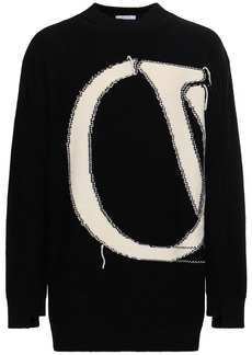Off-White Ow Maxi Logo Wool Knit Sweater