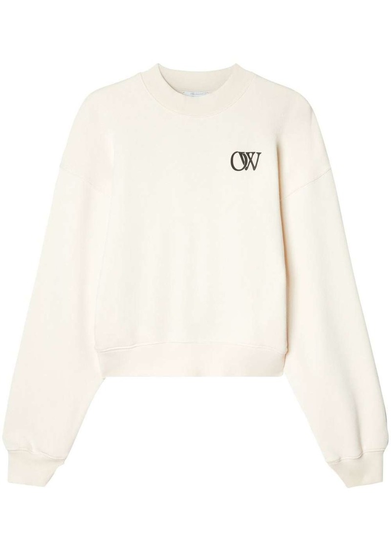 Off-White OW-print cotton sweatshirt