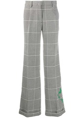 Off-White bold check print straight-leg trousers