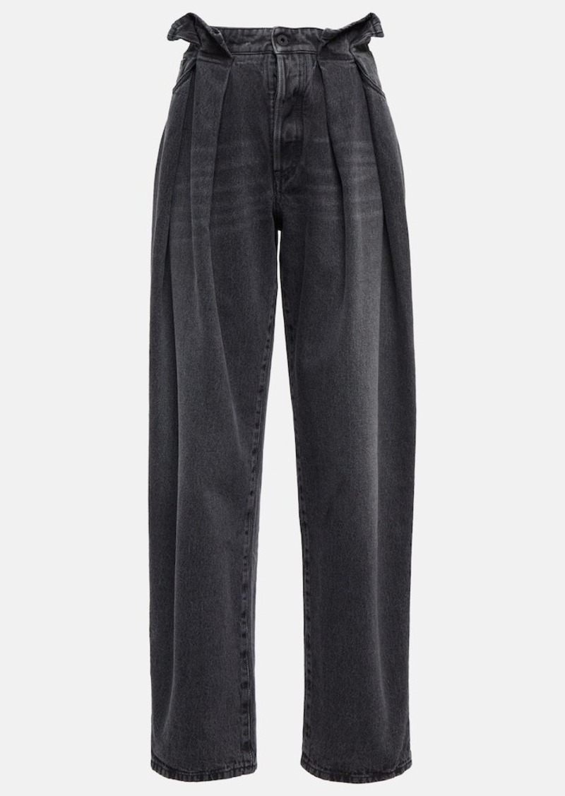 Off-White Pleated high-rise jeans