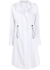 Off-White drawstring striped shirt dress