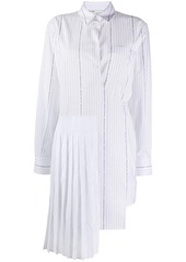 Off-White wrap-front striped shirt dress
