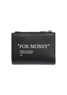 Off-White Quote Bifold Leather Zip Wallet