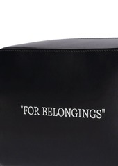 Off-White Quote Bookish Leather Toiletry Bag