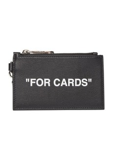 Off-White Quote card case with key ring
