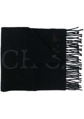 Off-White Quote-motif fringed scarf