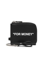 Off-White quote print chain wallet