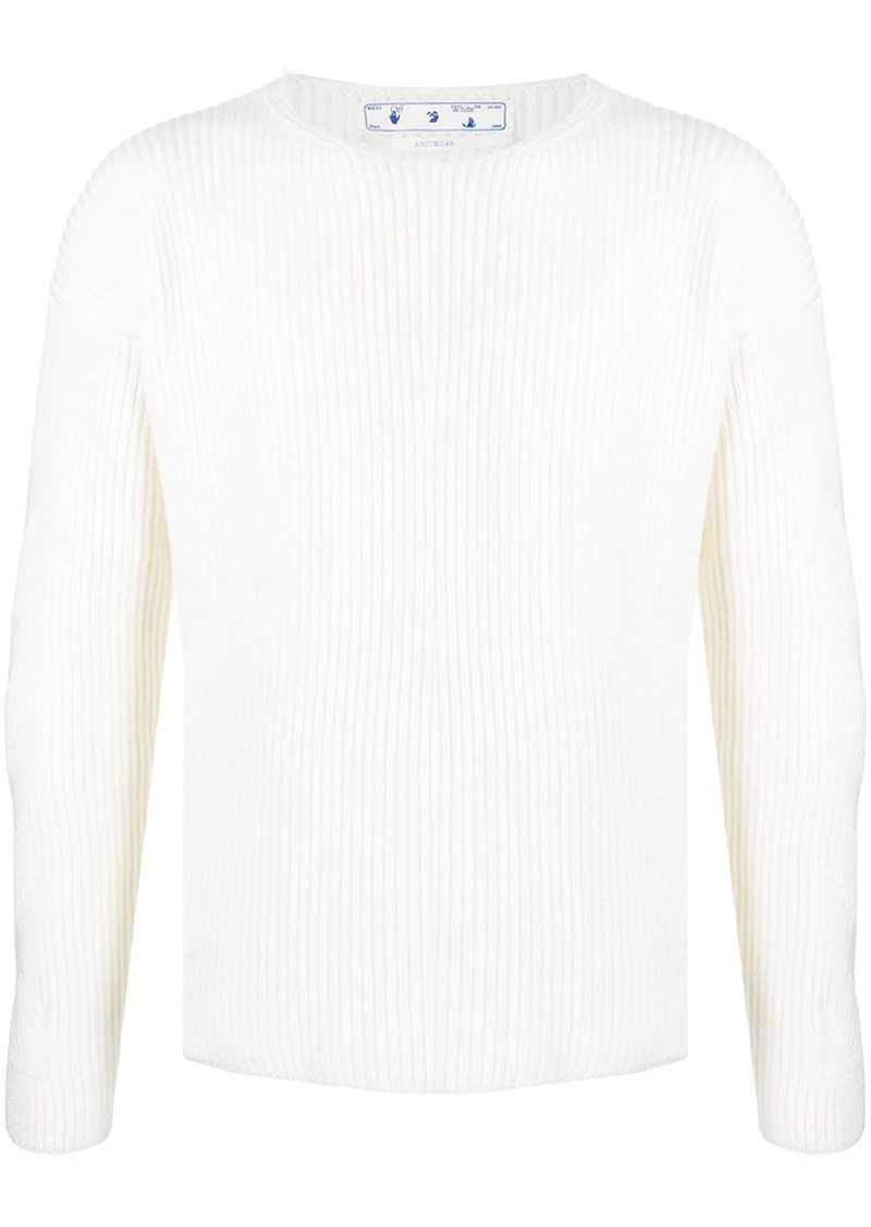 Off-White ribbed-knit crew-neck jumper