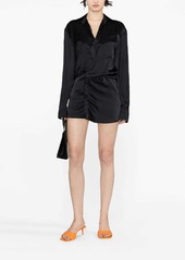 Off-White ruched asymmetric shirt dress