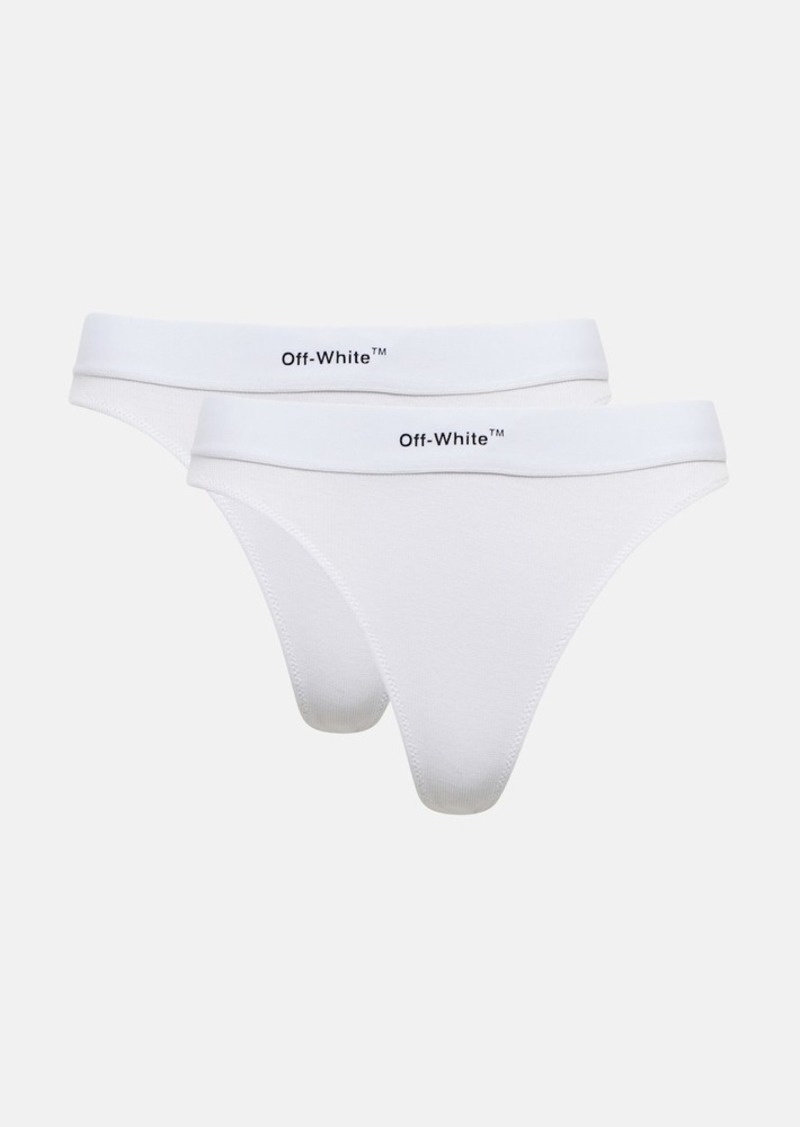 Off-White Logo cotton sports bra
