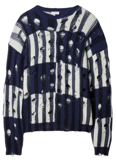 Off-White Shibori distressed knitted jumper