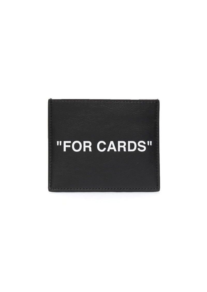 Off-White slogan-print cardholder