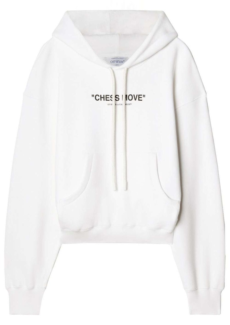 Off-White slogan-print drawstring hoodie