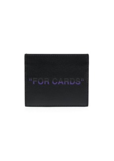 Off-White slogan print leather cardholder