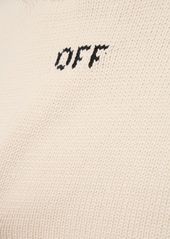 Off-White Stitch Arrow Cotton Blend Knit Sweater