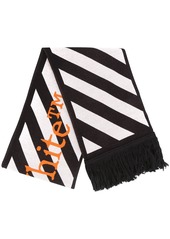Off-White stripe logo detail scarf