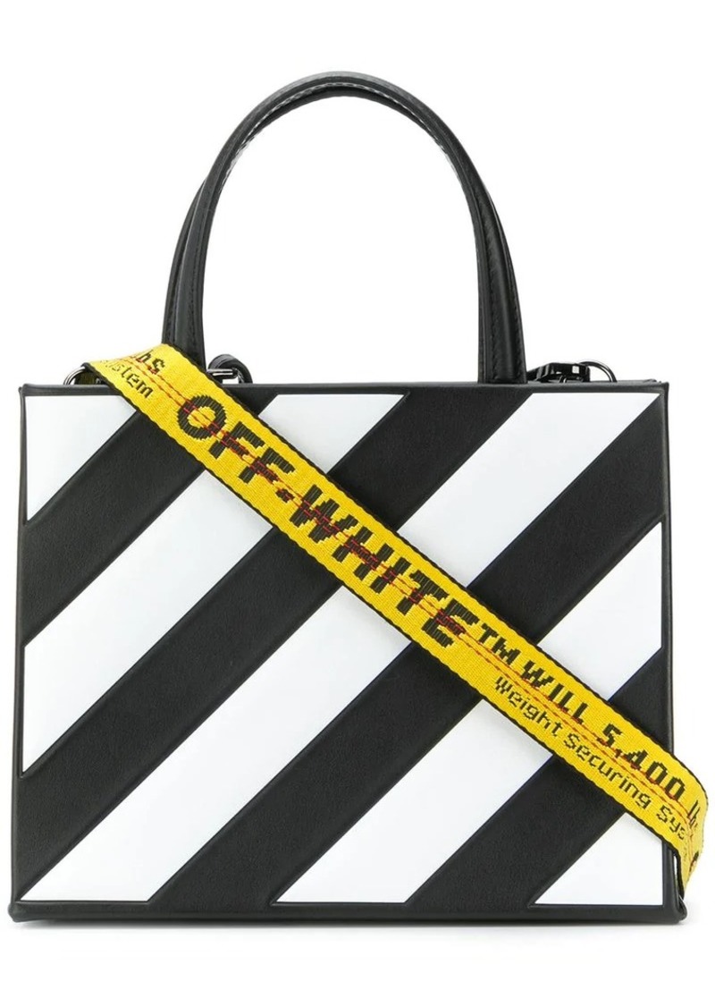 På kanten kommando side Off-White striped tote bag | Handbags