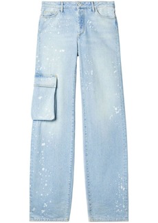 Off-White Toybox Painted wide-leg jeans