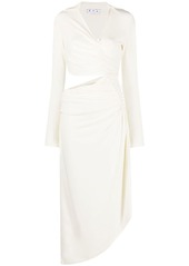 Off-White Vi-Crepe draped midi dress