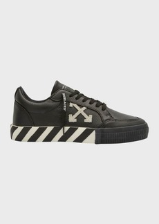 Off-White Vulcanized Leather Low-Top Sneakers